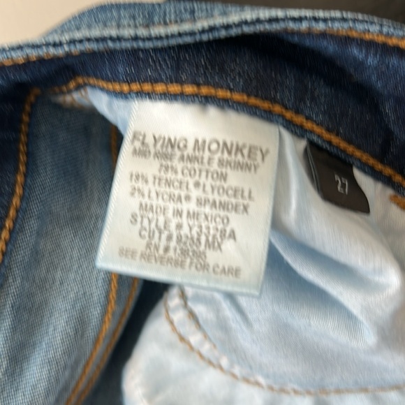 Flying Monkey Mid Rise Ankle Skinny Jeans - Picture 7 of 7